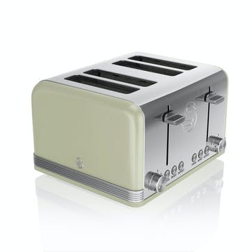 Retro 4-Slice Toaster, Green