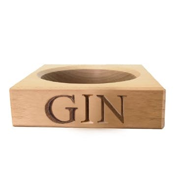 'Gin' Beech Wood Single Bottle Stand