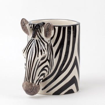 Zebra Pencil Pot H11cm Black/White