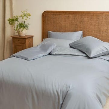 The Original 300 Thread Count Sateen Pair of Standard Pillowcases, Nordic Sky