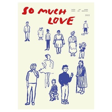 So Much Love Framed Print 30 x 40cm, Blue