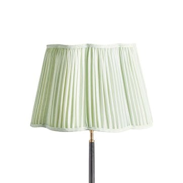 Scalloped Straight Empire Lampshade D45cm, Frosted Mint Linen
