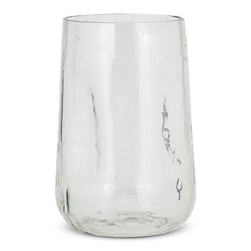 Kotri Recycled Glass Organic Shape Vase H28cm, Clear