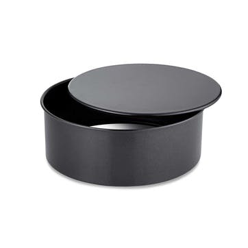 Precision Plus Loose Base Deep Cake Tin 25cm, Black