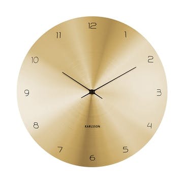 Dome Disc Clock D40cm, Gold
