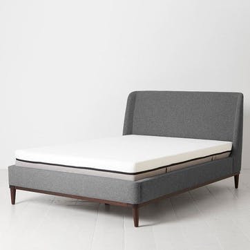 Bed 02 Linen Double Frame, Stone
