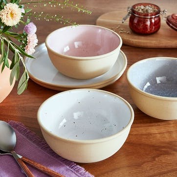 Minerals Set of 4 Bowls D15cm, Moonstone