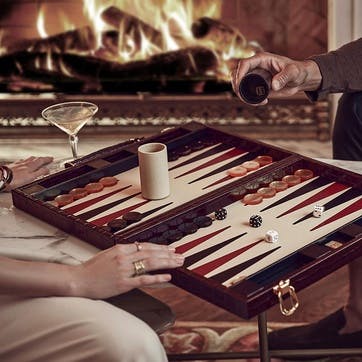 Backgammon Set L45 x W30cm, Amazon Brown Croc