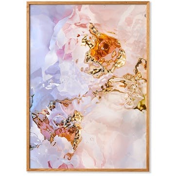 Flora Aquatica 03 Framed Print 70 x 100cm, Blue