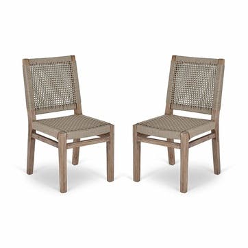 Chilford Set of 2 Dining Chairs, Acacia