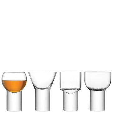 Boris Set of 4 Liqueur Glasses 60 - 90ml, Clear