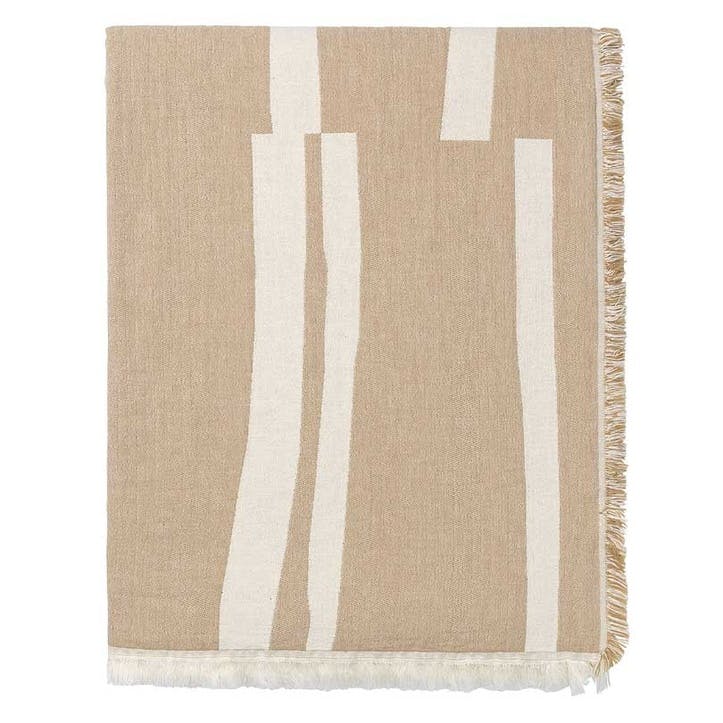 Lyme Grass Throw, H180cm x W130cm, Beige