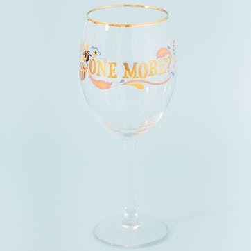 One More Set of 6 Wine Glasses, 450ml, Gold