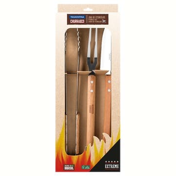 3 Piece Barbeque Tool Set