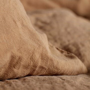 Linen Duvet Cover, Super King, Cumin