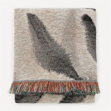 Amongst Woven Recycled Cotton Throw 137 x 183cm, Beige/Grey