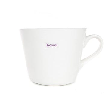'Love' Bucket Mug - 350ml; Lilac