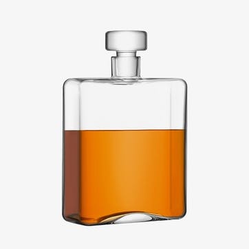 Cask Whisky Oblong Decanter  1l, Clear
