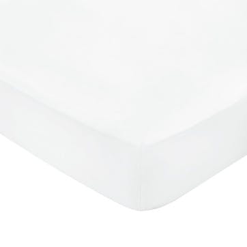 Bob Plain Dye Fitted Sheet Super King, White