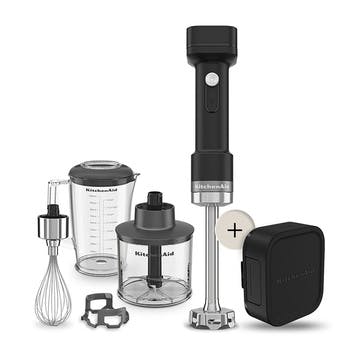 Cordless Hand Blender Plus Accessories Battery Included, Matt Black