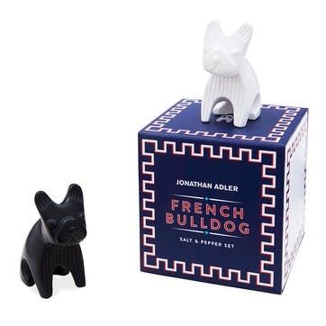 French Bulldog Salt & Pepper Shakers, Black & White