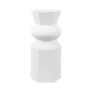 Geo King Vase H32cm, White