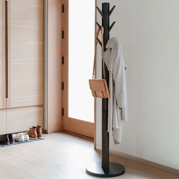 Flapper Coat Rack H168cm, Black & Walnut