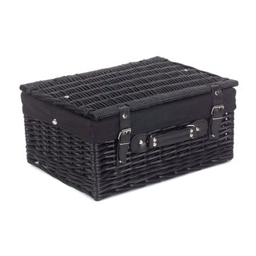 16" Black Hamper with Black Lining