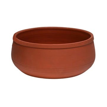 Kew Temperate House Handthrown Statement Bowl D38cm, Burnt Umber