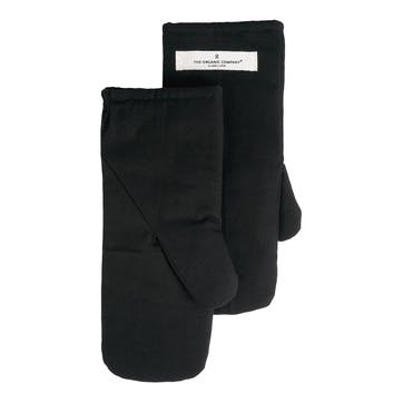 Canvas Oven Mitts, Medium, Black