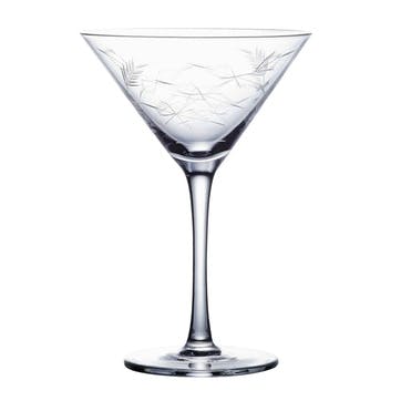 Fern Set of 2 Martini Glasses 142ml, Clear