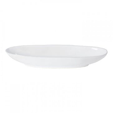 Livia Oval Platter D33cm, Gloss White