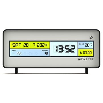 Futurama LCD Clock H9 x W20 x D5.7cm, White