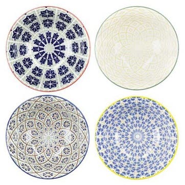 World of Flavours Set of 4 Bowls D15.5cm, Multi