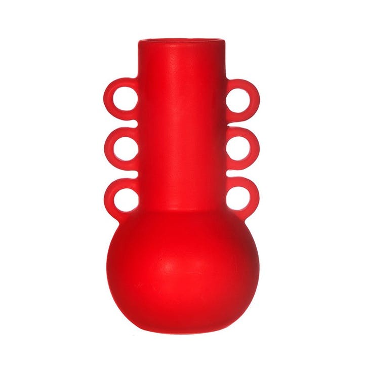 Amphora Vase, H20cm, Lipstick Red
