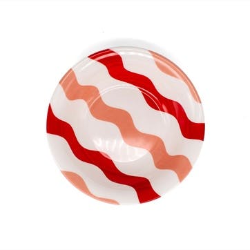 Side plate, Dia 8 inches, Casacarta, Scallop Collection, Pink & Red