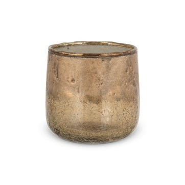 Konara Tealight Holder D9cm, Copper Smoke