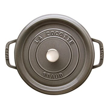 Round cocotte, 24cm, Staub, graphite grey