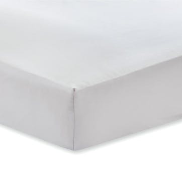 400Tc Cotton Sateen Super King Fitted Sheet, Dove Grey