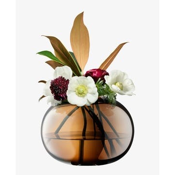 Epoque Round Vase H18cm, Amber