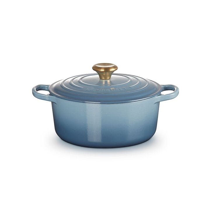 Signature Cast Iron Round Casserole 20cm, Chambray