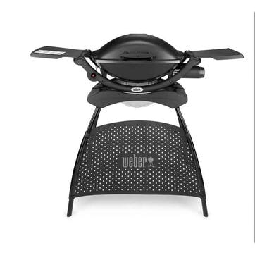 Weber Q 2000 Black Gas BBQ, with Stand, 130cm x 131cm, Black