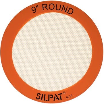 Non-Stick Silicone Round Baking Mat, 23cm