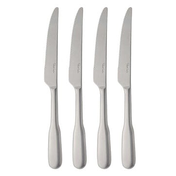 Fiddle Vintage Set of 4 Steak Knifes, Stainless Steel