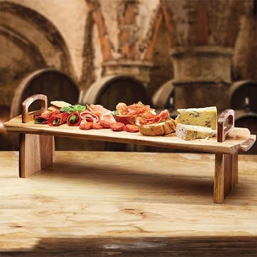 Antipasti Platform Platter, 52 x 15 x 17cm, Kitchen Craft, Acacia Wood