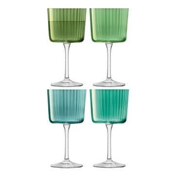 Gems Set of 4 Wine Glasses 250ml, Jade