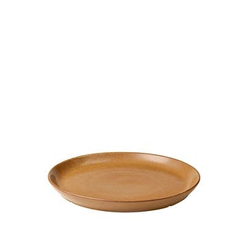 Eli Set of 4 Dinner Plates D26cm, Caramel Brown