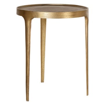 Rohia Cast Metal Table, Brass