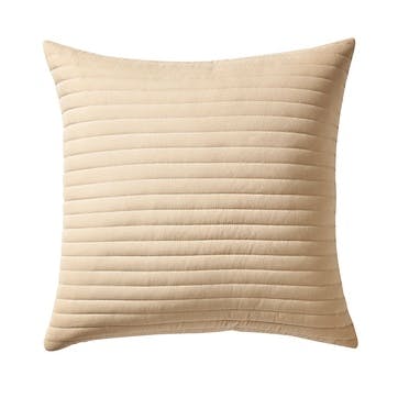 Quilted Lines Filled Cushion 55X55, Natural