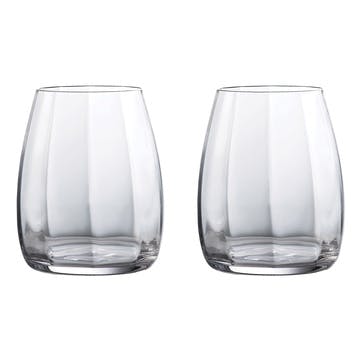 Pair of tumblers, Waterford Crystal, Elegance Optic, clear